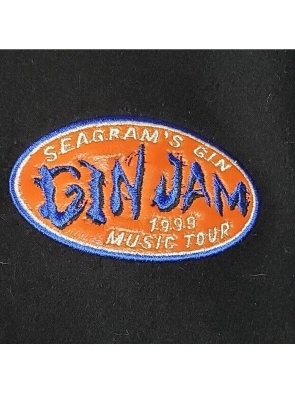 Vintage Seagrams Wool Leather Sleeves Gin Jam 1999 Music Tour XL Jacket - Picture 2 of 9